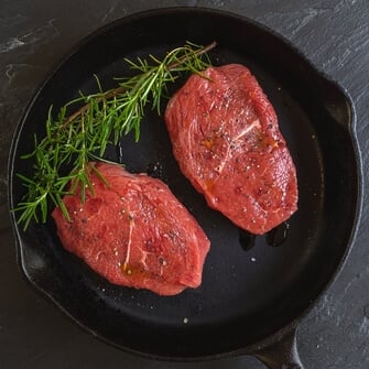 Organic Grass Fed BBQ Steaks x 6