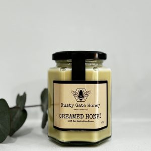 Rusty Gate 400g Raw Creamed Honey Glass Jar