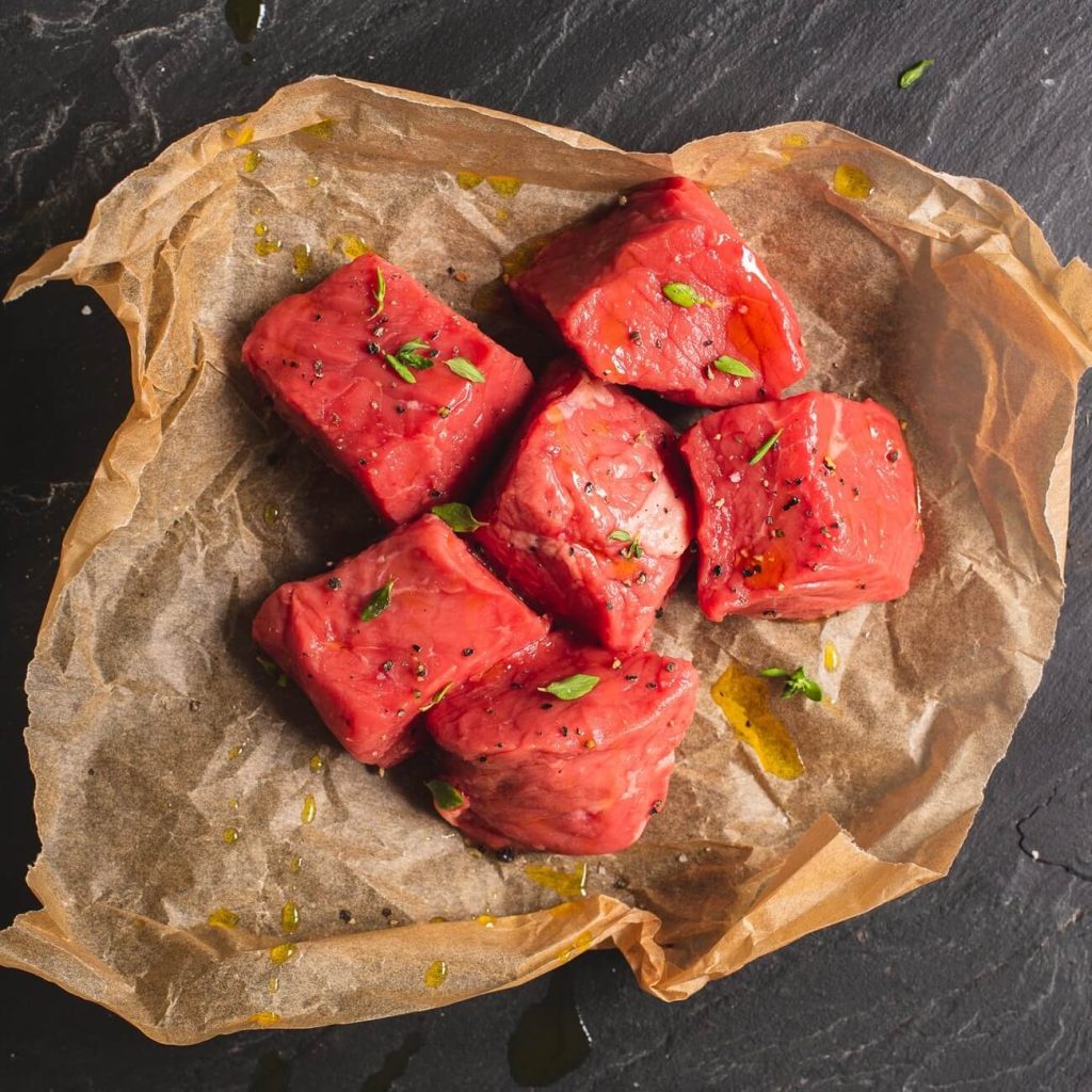 Organic Grass Fed Diced Beef