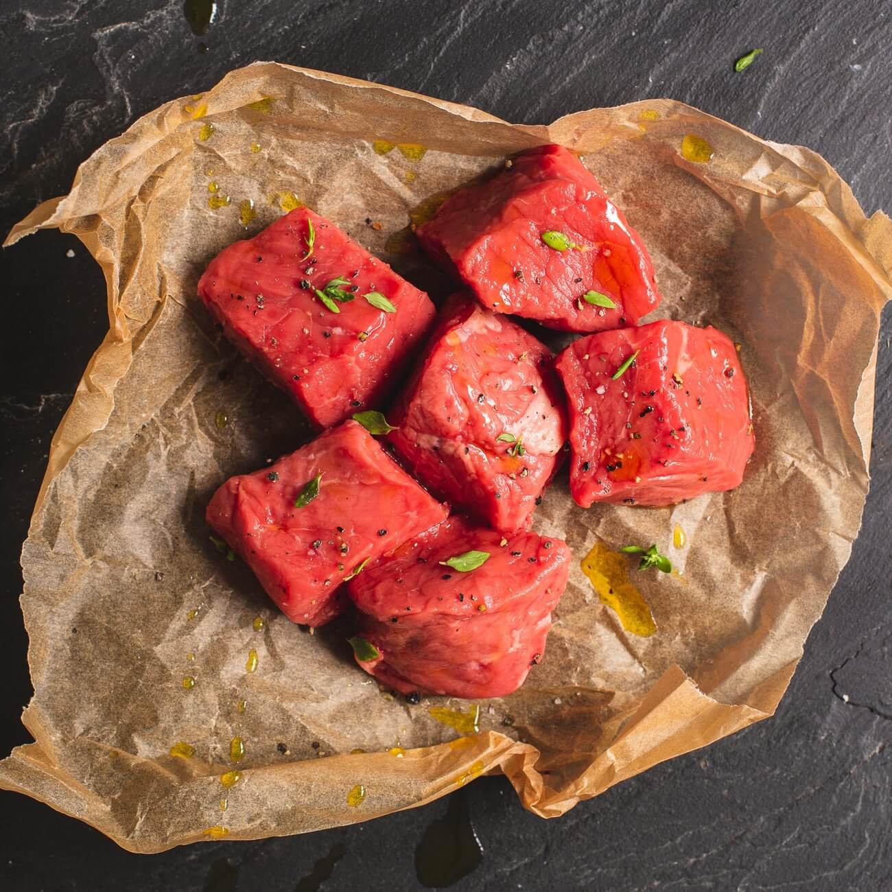 Organic Grass Fed Diced Beef