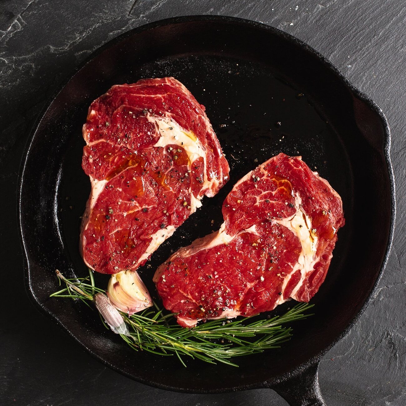 Organic Grass Fed Rib Eye Steak x 2