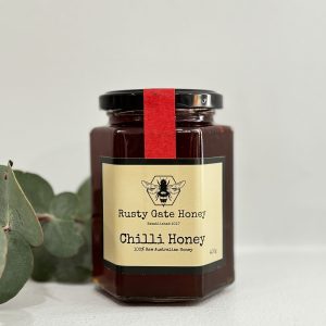 Rusty Gate 400g Raw Chilli Honey Glass jar