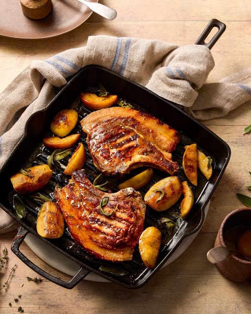 2 x Free Range Pork Chops cooked preview