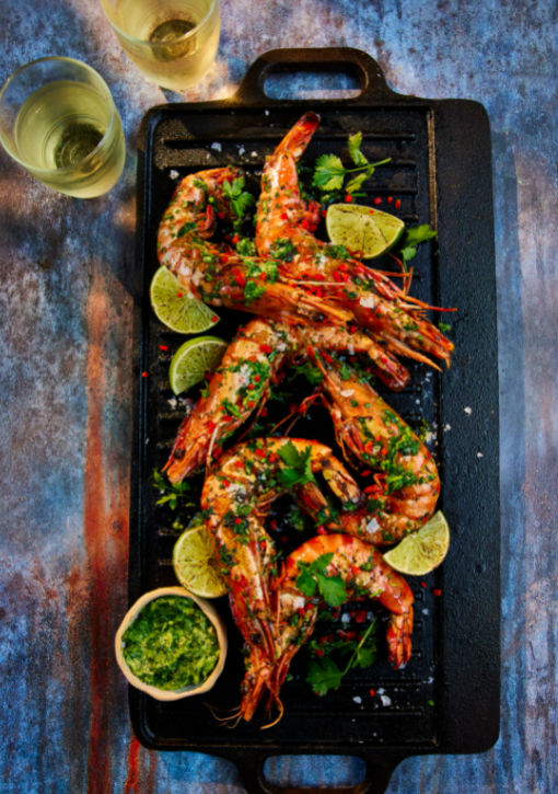 Wild Caught Green King Ocean Prawns cooked preview